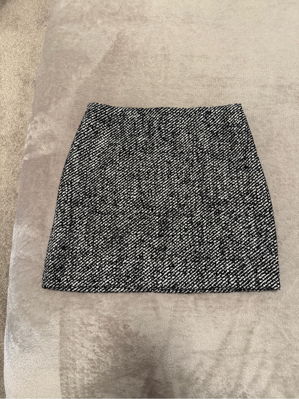 H&M Black and White Tweed Mini Skirt